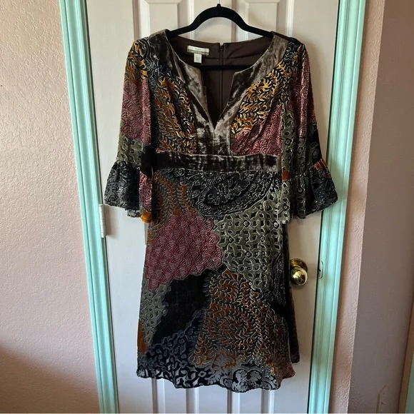 NWT Muse for Boston Proper Boho Velvet Mixed Dress Size 4 - Picture 1 of 11